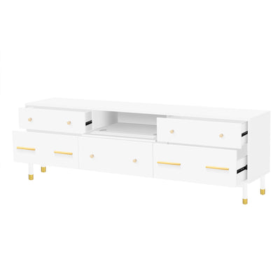 U-Can TV Stand for 75+ Inch TV Entertainment Center TV Media Console Table Modern TV Stand - Korvel