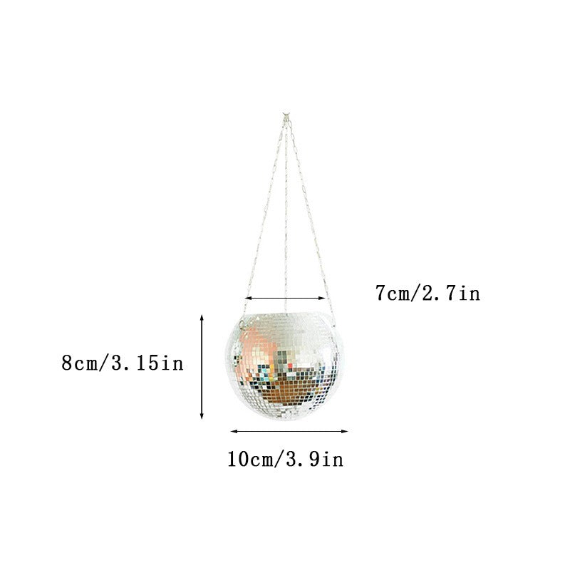 Hanging mirror shaped plastic flower pots gardening baskets disco flower pots - Korvel