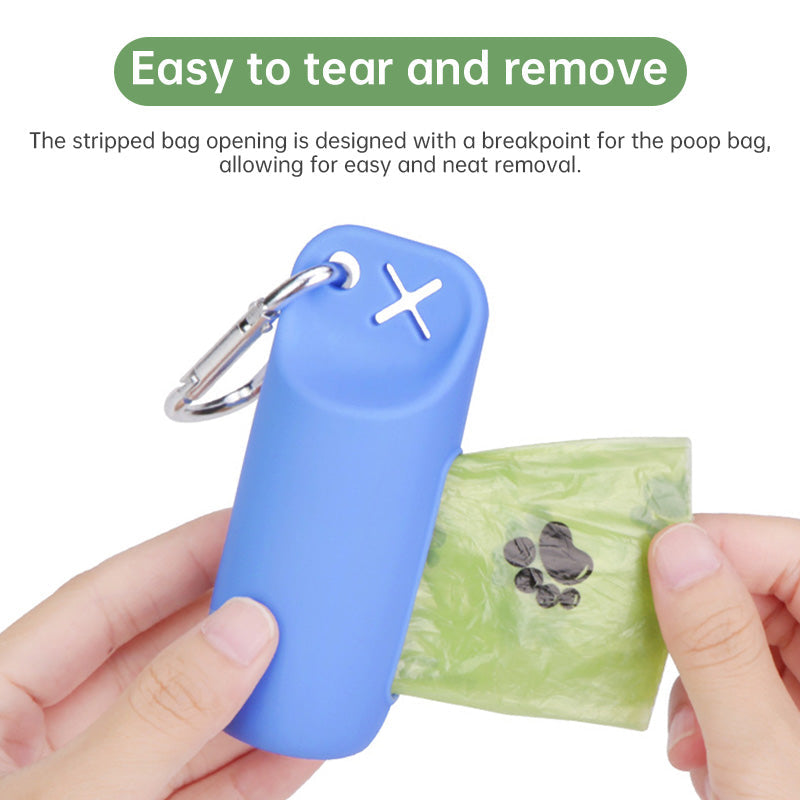 Premium Silicone Dog Poop Bag Holder with Dispenser