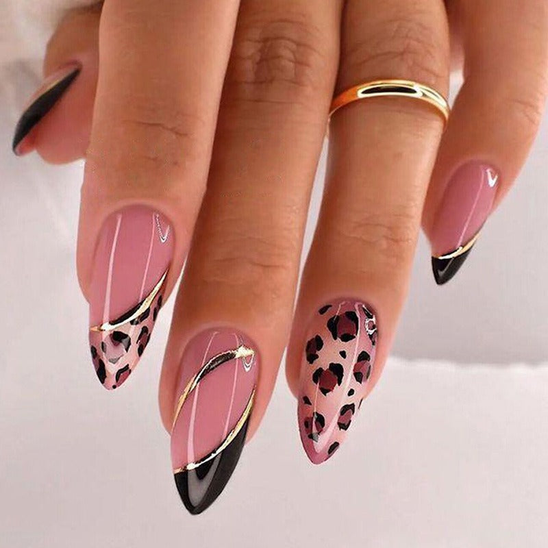 Mid-Length Almond Nail Art Patches for Stylish Looks
