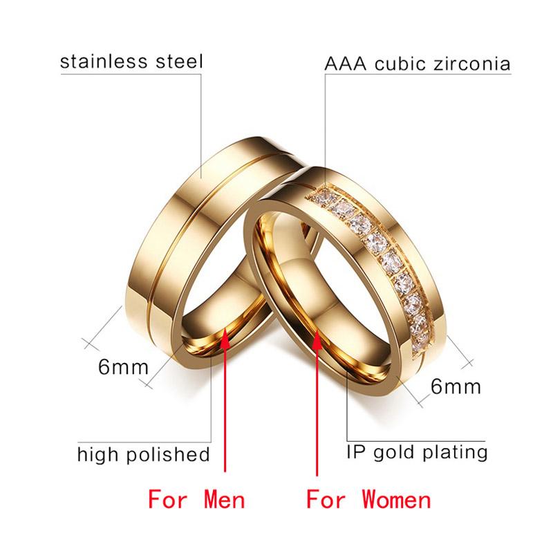 Vnox Wedding Bands Rings for Women Men Promise Jewelry - Korvel