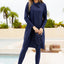 Cap, Long Sleeve Hooded Top and Pants Swim Set - Korvel