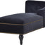 58-Inch Velvet Lounge Chair with Nailhead Trim