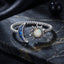 Anillo Pavé de Ópalo Oxidado de Plata Esterlina 925