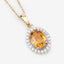Colgante de Zafiro Amarillo y Diamante de 1.78 Quilates en Oro de 14K