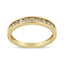 Anillo de banda de diamantes champán chapado en oro amarillo de 14K - Talla 7