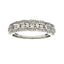 Anillo de boda de diamante natural de 0.50 ct en oro blanco de 14 quilates