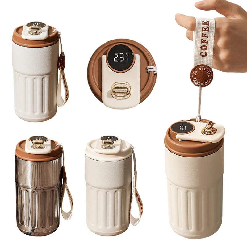 Botella Térmica Digital Inteligente - Taza de Acero Inoxidable Aislada de 450ml