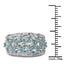 Anillo de Plata Esterlina con Topacio Azul y Topacio Blanco de 3.24 Quilates