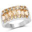 3.08 Carat Genuine Citrine Sterling Silver Engagement Ring