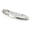 14k White Gold Antique Style Curved Diamond Wedding Band