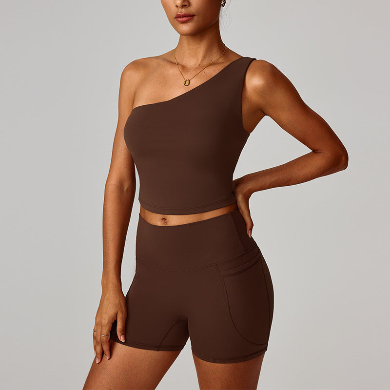 Débardeur de yoga à épaule décalée Womens Cloud-Feel
