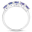 Bague de fiançailles en argent sterling avec tanzanite véritable de 2,65 carats