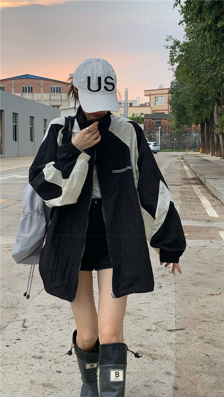 Retro Outdoor Windbreaker Jacket for Women