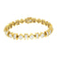 Bracelet en or jaune 14K avec diamants en lien géométrique