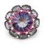 Bague en argent sterling avec quartz arc-en-ciel de 11,45 carats