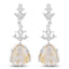 Boucles d'oreilles en argent sterling avec rutile doré de 15,97 carats et topaze blanche