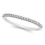 14k White Gold Scallop Setting Round Diamond Wedding Band