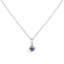 Collar con colgante de tanzanita y acentos de diamante en oro blanco de 10 quilates
