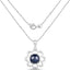 Pendentif en argent sterling de 4,65 carats en saphir bleu véritable