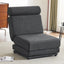 Single Sofa Chair Foldable Single Sofa Bed with Pillow,Portable Foldable Sofa Bed,Leisure Sofa Chair,Easy to Store, Dark Grey - Korvel