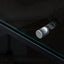 Black Glass Door Shoe Box Shoe Storage Cabinet With RGB Led Light - Korvel