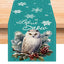Owl Linen Table Runner for Festive Dining