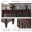 TREXM Espresso Console Table with Storage Drawers