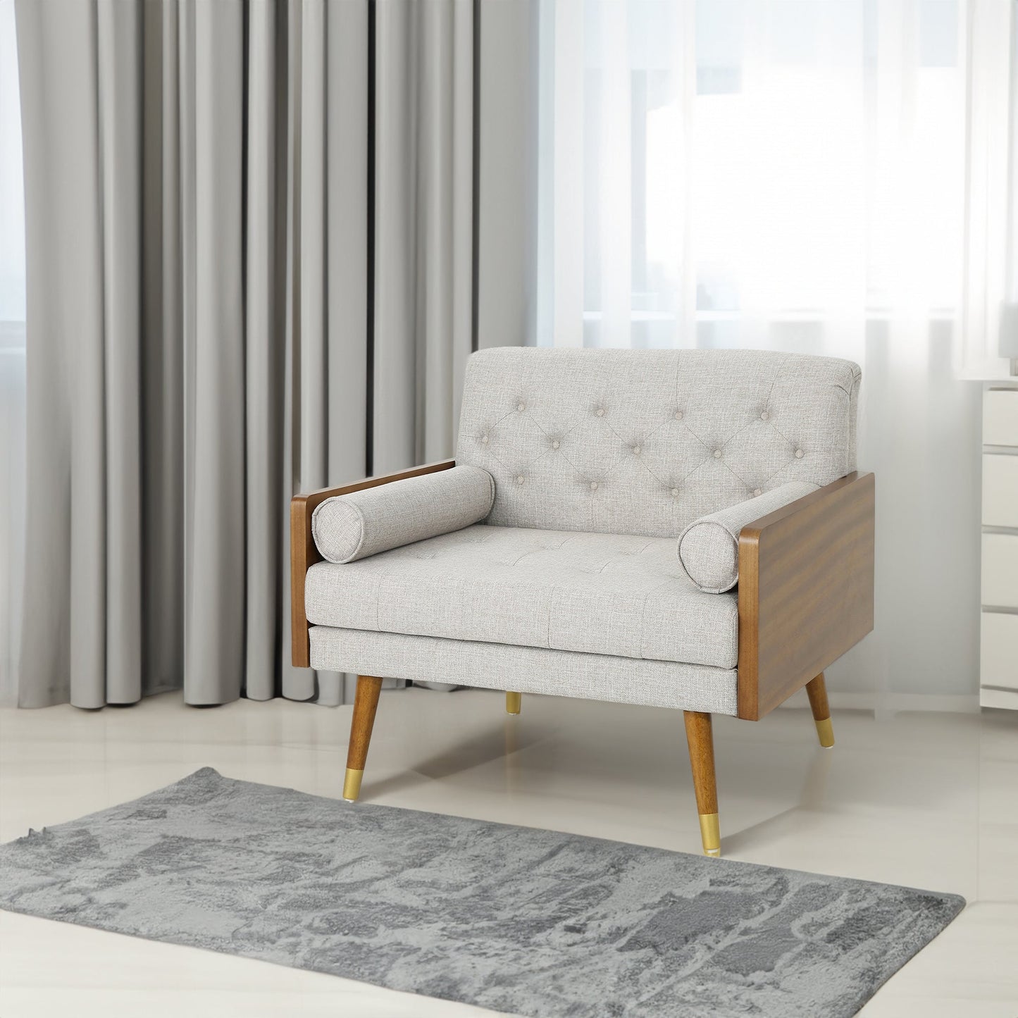 Elegant Beige Club Chair for Stylish Interiors