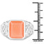 5.75 Carat Peach Moonstone Sterling Silver Engagement Ring