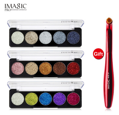 IMAGIC Glitter Eye Shadow Palette Buy 3 Get 1 Gift 3pcs/set 5 Colors Glitters - Korvel