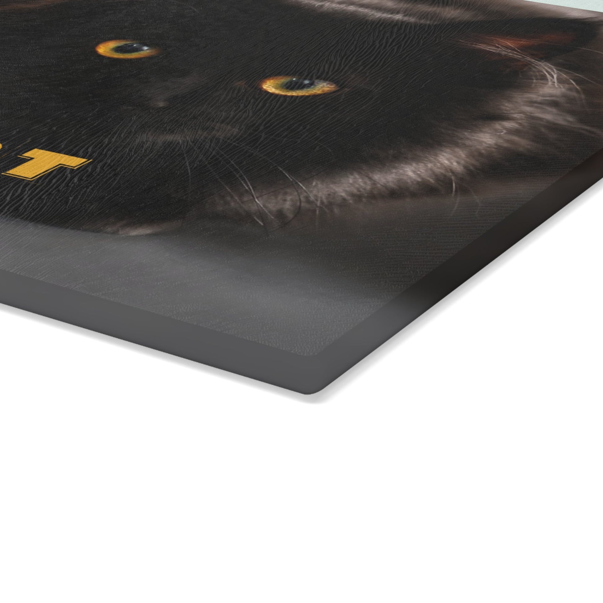 Charming Black Cat Society Glass Cutting Board - Korvel