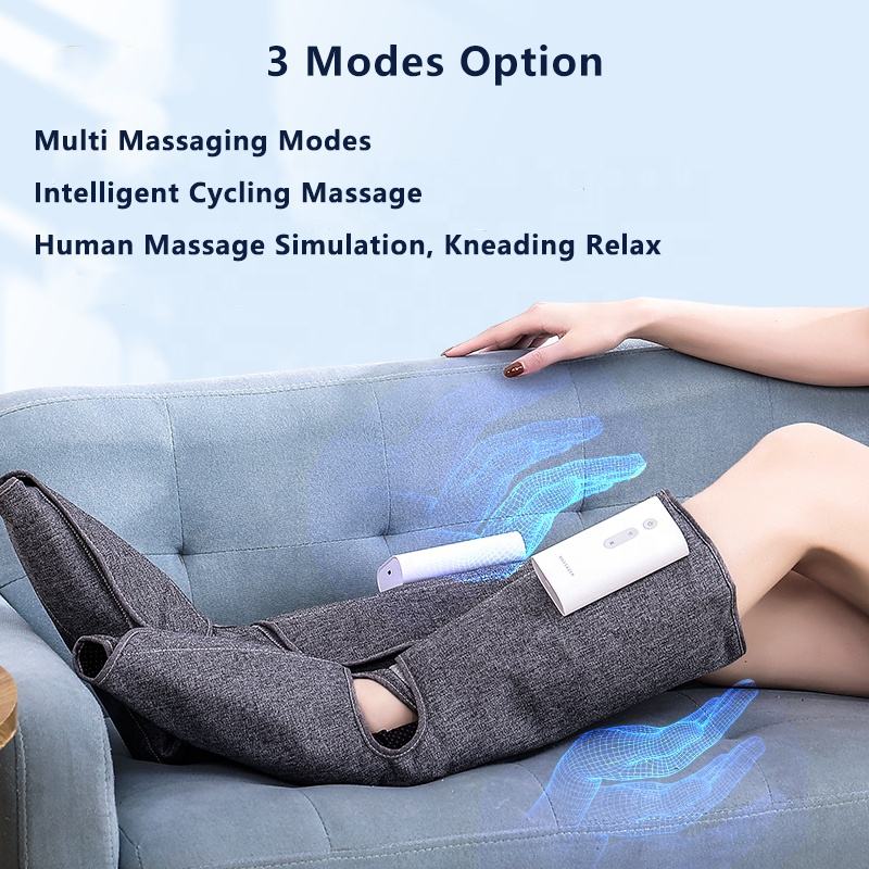 Electric Air Wave Leg Calf Massager with Hot Compress