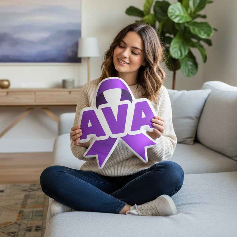 Pillow con forma AVA — Presencia Silenciosa, Propósito Claro