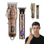All Metal Hair Clipper Retro Oil Head Carving Scissors Machine Set USB Charging Electric Hair Clipper - Korvel