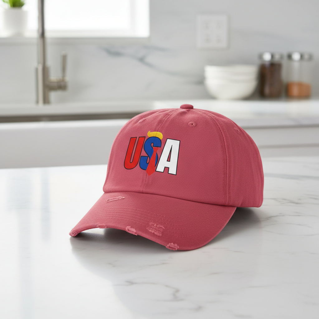 Gorra Unisex Tendencia Distressed USA