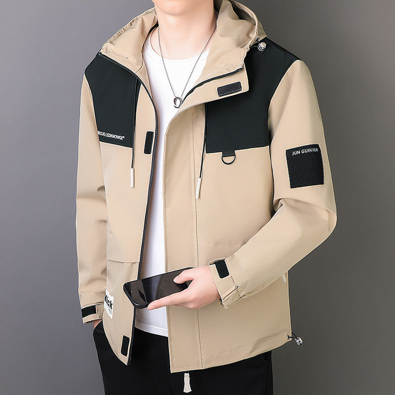 Men's Windproof Hooded Jacket - Outdoor Waterproof Sport Jacket