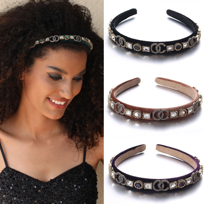 Fine Edged Glass Drill Sponge Hair Hoop