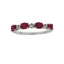 1.08ct Ruby Diamond Fashion Band Ring in 14KT White Gold