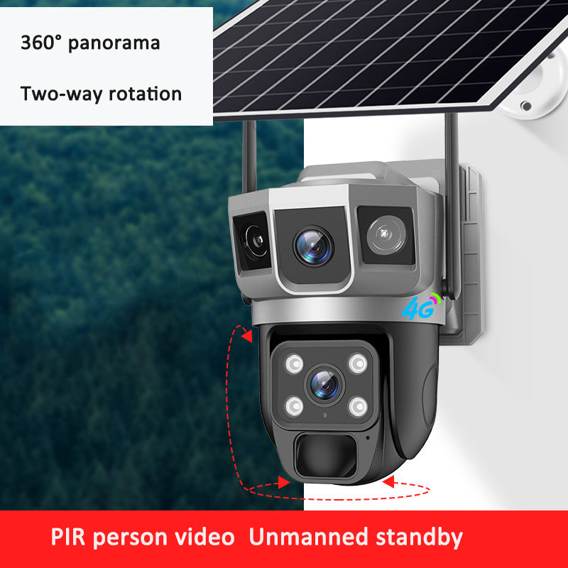 V380PRO-9 Solar powered WiFi Outdoor Waterproof Ball Machine HD Monitoring Camera Remote Uninterrupted Power - Korvel