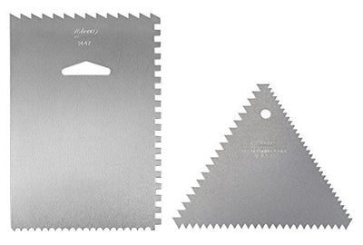 Ateco 3 & 4 Sided Decorating Comb Set - Silver