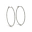Aros de Diamante en Oro Blanco de 14k con Diseño Delgado y Doble Cara