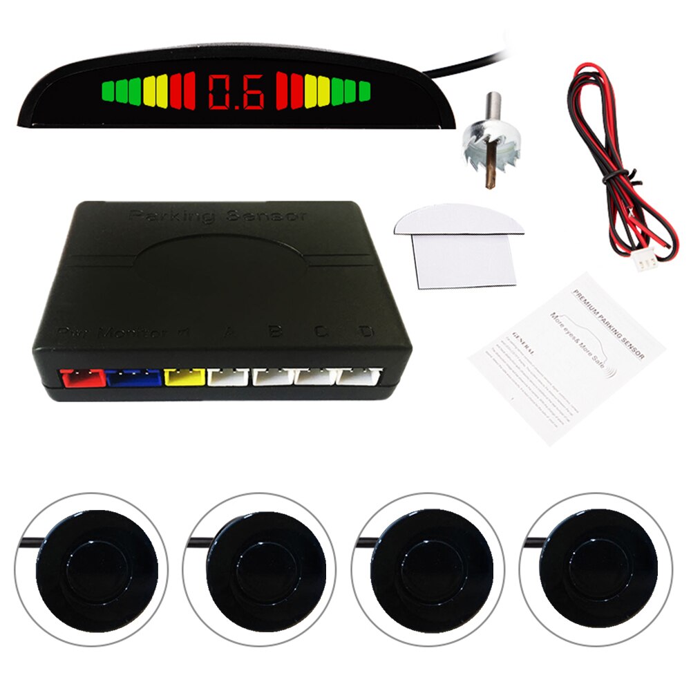 Premium LED Parking Radar System with 4 Sensors