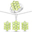 6.80 Carat Genuine Peridot Sterling Silver Jewelry Set