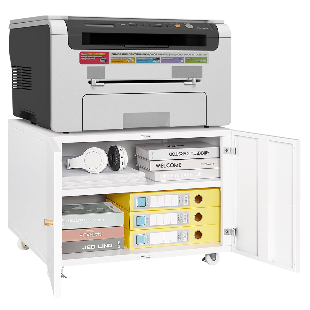Office furniture Copier Cabinet white mobile pedestal file Printer Stand - Korvel