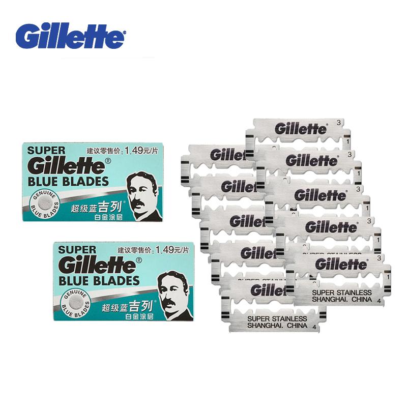Lames de rasoir Gillette Super Blue à double tranchant - 10 lames