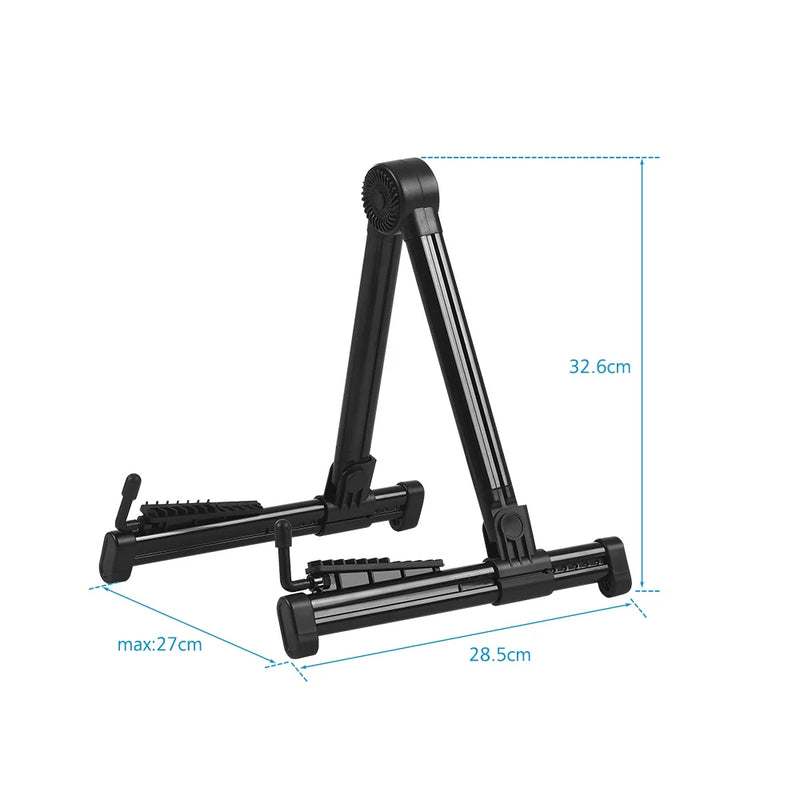 Professional Electric Guitar Stand Universal Folding Electric Acoustic Bass Stand A-Frame Musical Rack Holder Guitar Accessories - Korvel