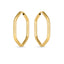 14k Yellow Gold Endless Hexagon Hoop Earrings
