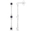 Pendientes de plata esterlina con zafiro azul genuino de 0.66 quilates