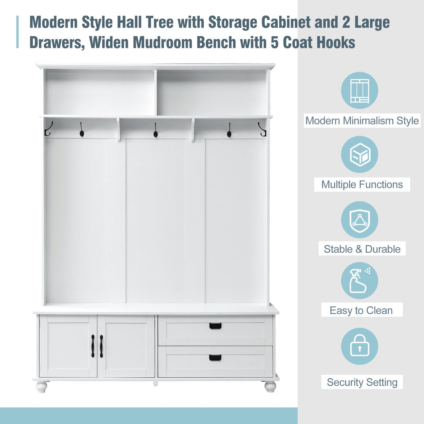 Armoire d'entrée moderne ON-TREND avec cabinet de rangement et tiroirs
